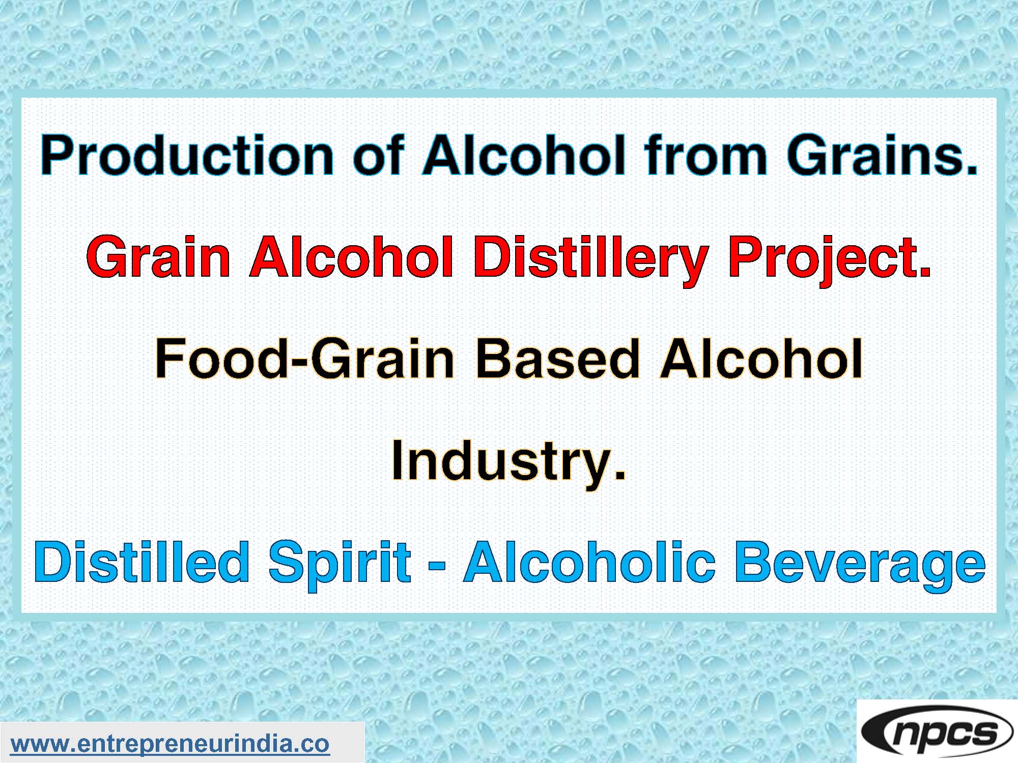 Production of Alcohol from Grains. Grain Alcohol Distillery Project..jpg