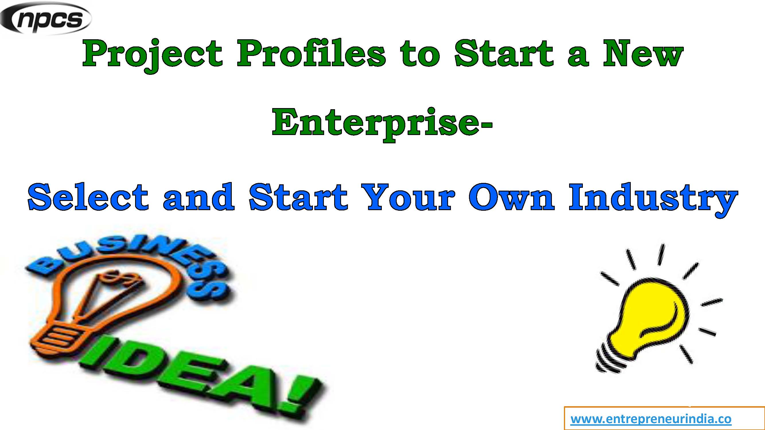 Project Profiles to Start a New Enterprise-Select and Start Your Own Industry.jpg