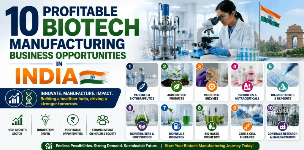 10 Profitable Biotech Manufacturing Business Opportunities in India - NPCS Blog
