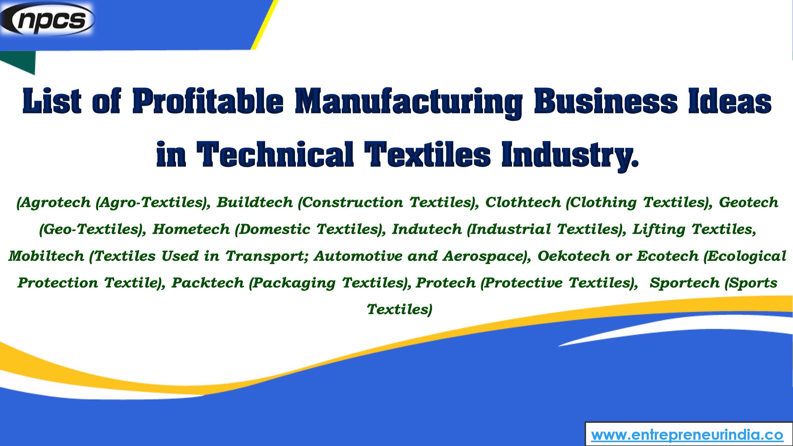 List of Profitable Manufacturing Business Ideas in Technical Textiles Industry..jpg
