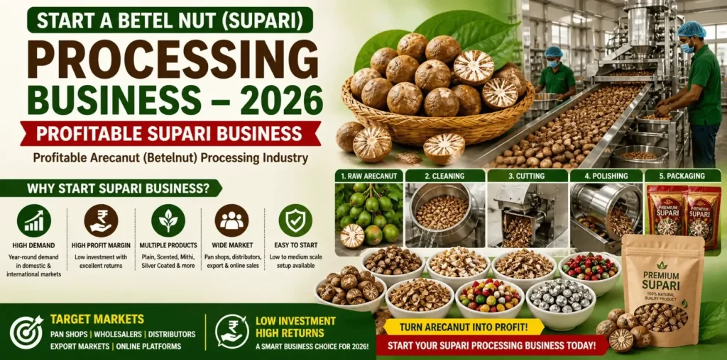 How to Start a Betel Nut Supari Processing Business in 2026 - NPCS Blog