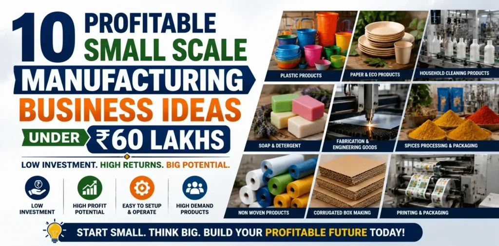 10 Profitable Small Scale Manufacturing Business Ideas Under ₹60 Lakhs - NPCS Blog