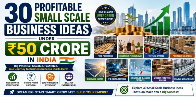 30 Profitable Small Scale Business Ideas Under ₹50 Crore in India