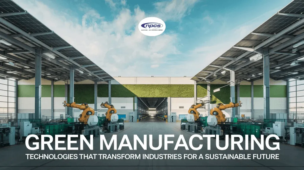 green manufacturing technologies with energy-efficient machinery renewable energy and waste recycling