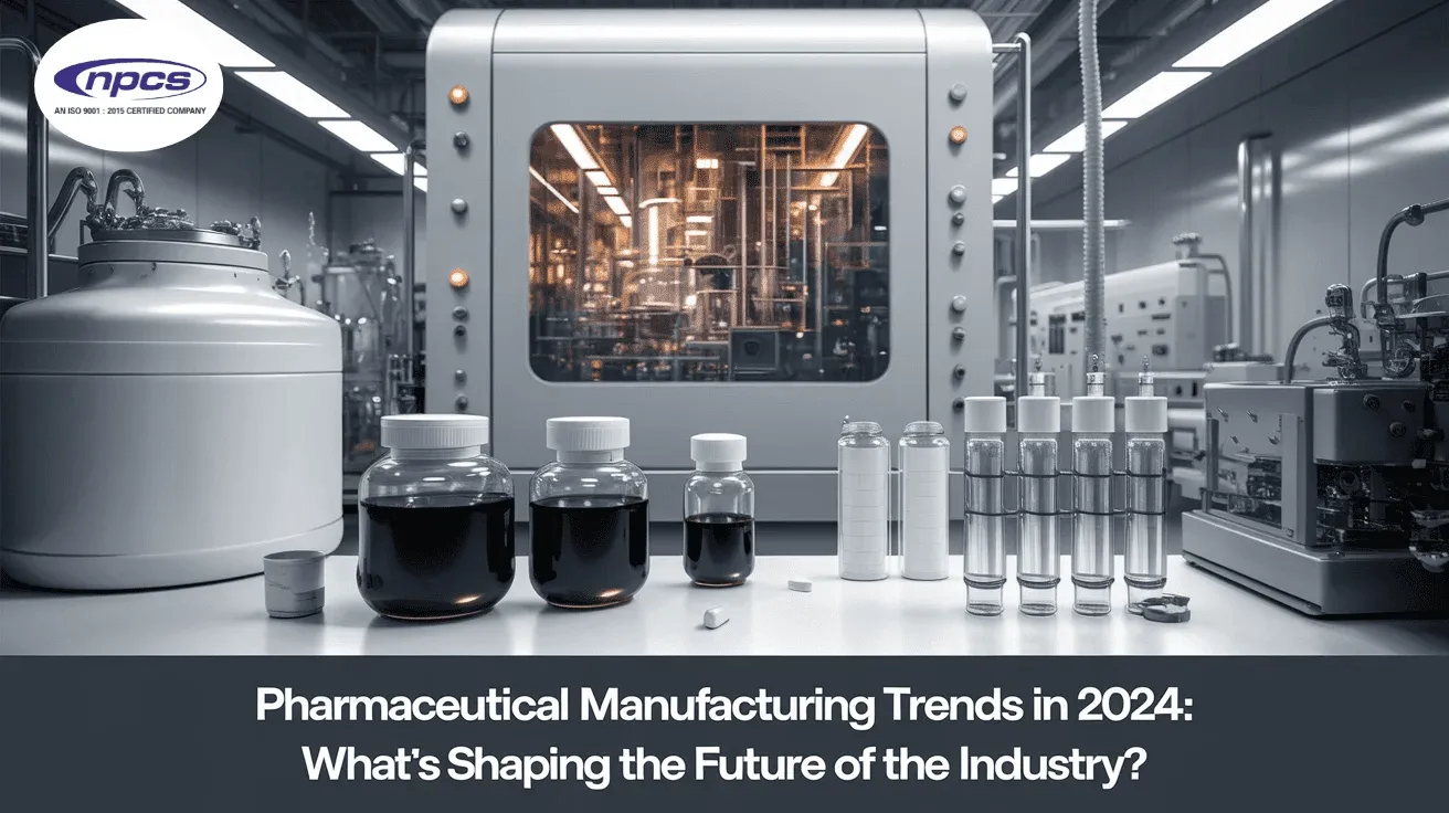 pharmaceutical manufacturing trends 2025 featuring automation, digital production and sustainable practices
