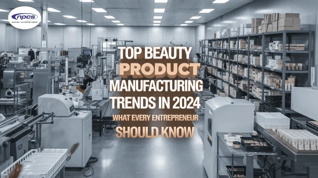 beauty product manufacturing trends 2024 featuring clean formulations, sustainable packaging and modern production