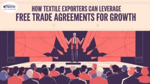 Indian textile exports benefiting from free trade agreements with reduced tariffs and expanded market access