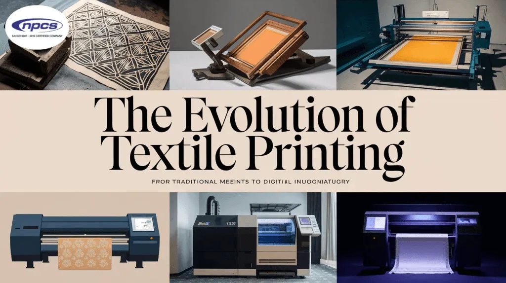 comparison of traditional textile printing methods like block and screen printing with modern digital textile printing technology