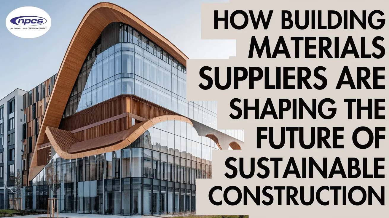 eco friendly building materials like recycled concrete, bamboo panels, and insulated concrete blocks supplied for sustainable construction