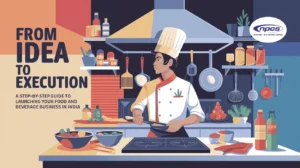 Entrepreneur planning a food and beverage business launch with market research and strategy