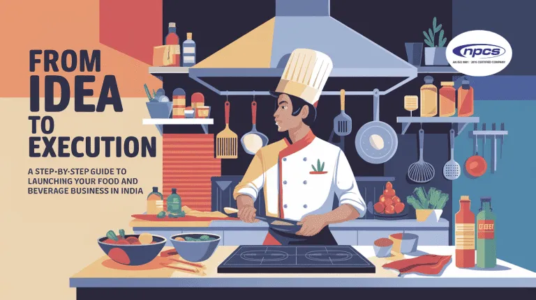 Entrepreneur planning a food and beverage business launch with market research and strategy