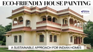 Indian home interior with eco-friendly low-VOC paint finish