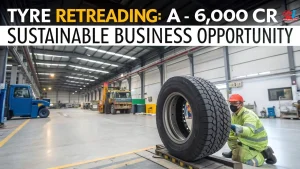 Tyre retreading business process with renewed tyre