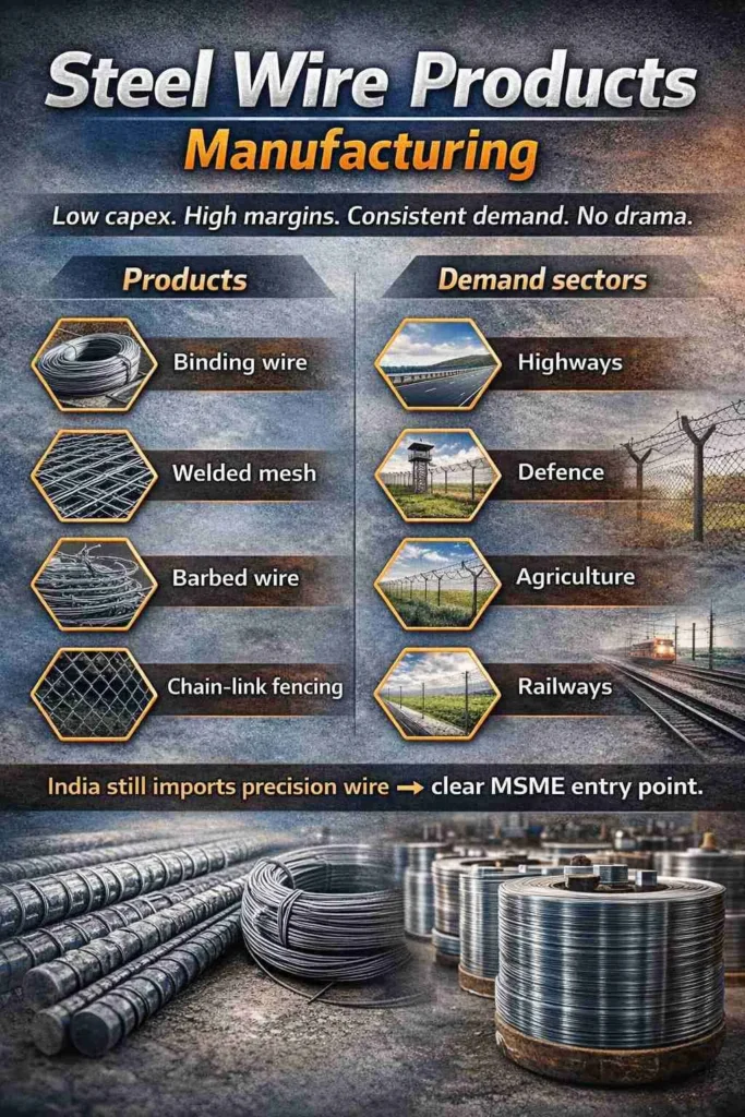 10 High-Demand Downstream Steel Product Manufacturing Ideas in India