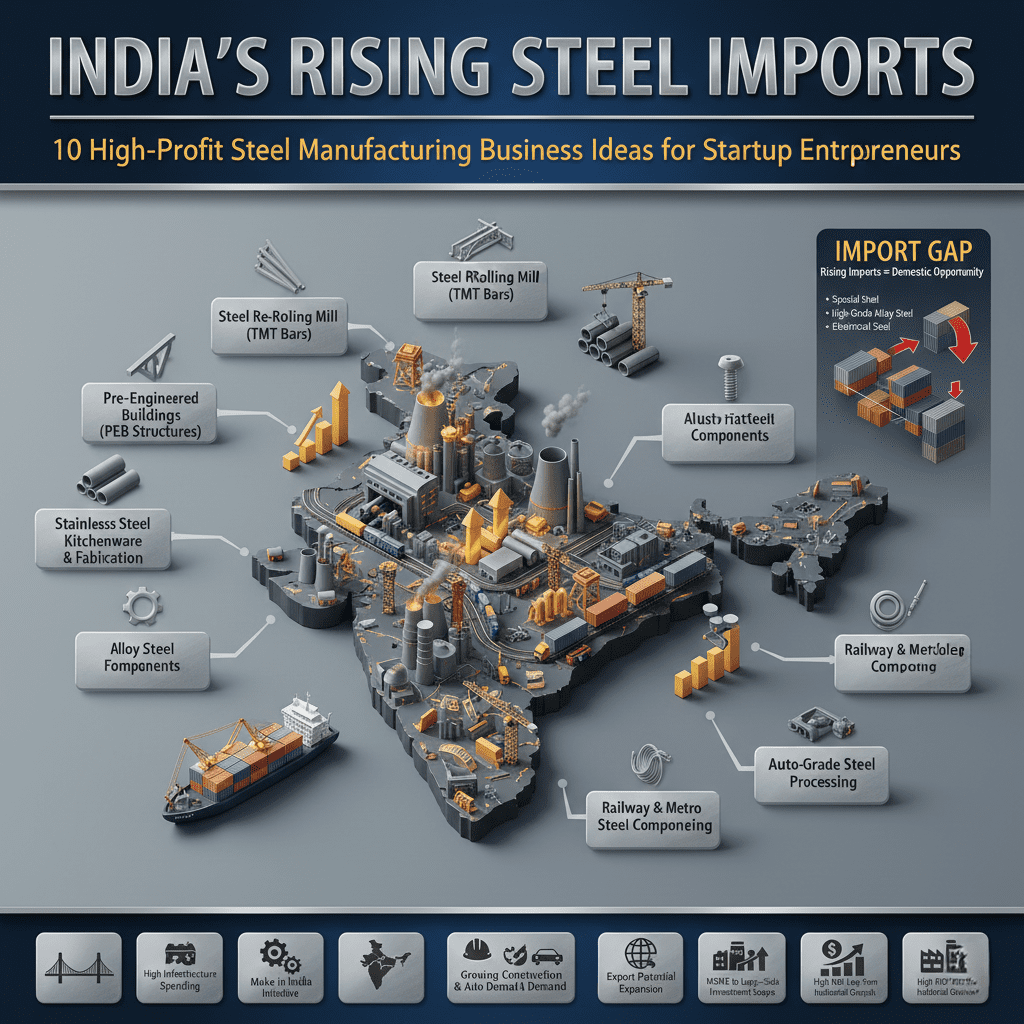 Steel manufacturing startup India production plant