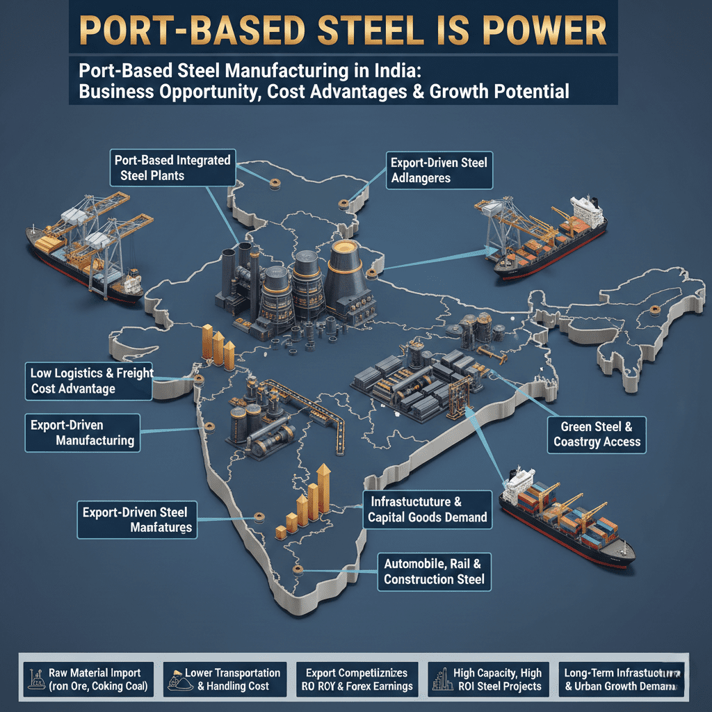 Port-Based Steel Manufacturing in India
