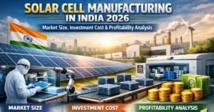Solar cell manufacturing plant in India with automated production line
