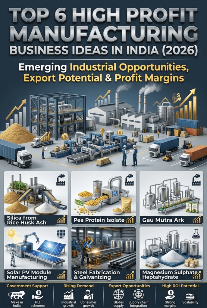 high profit manufacturing business ideas in India 2026