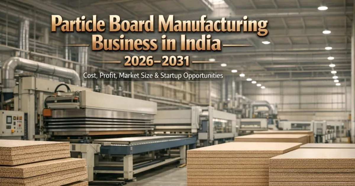 Particle board manufacturing plant in India with modern production machinery