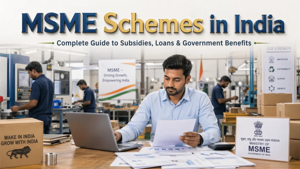 msme schemes in india loans subsidies government benefits infographic