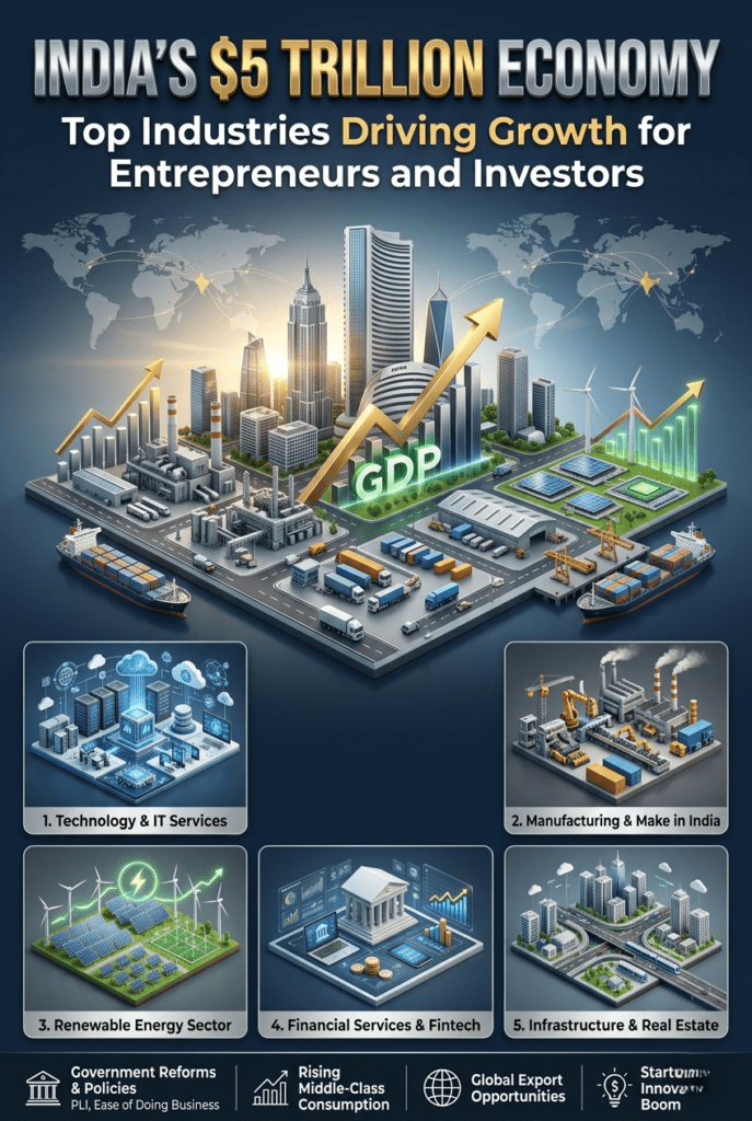 India 5 trillion economy business opportunities
