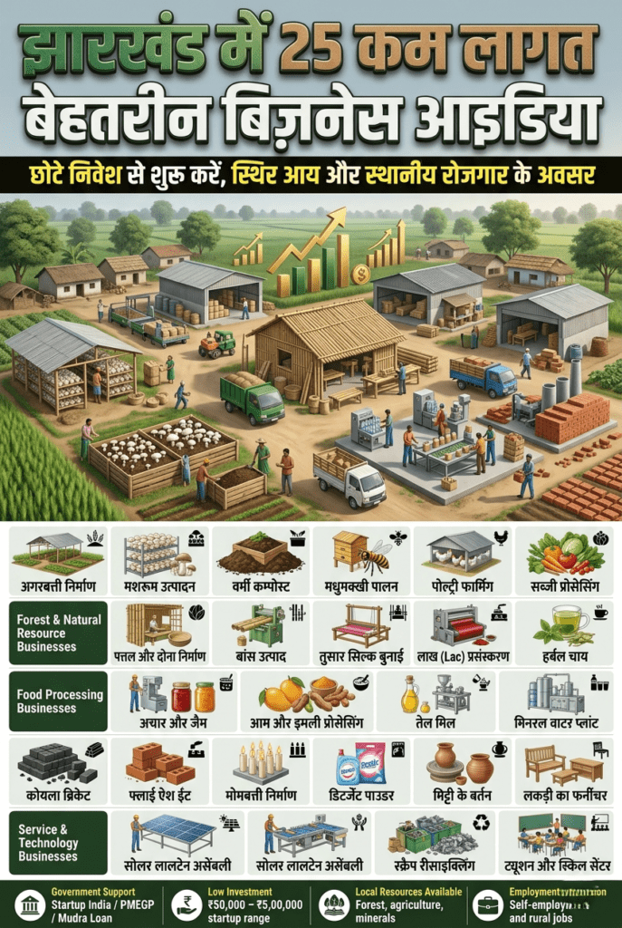 झारखंड में कम लागत के व्यवसाय