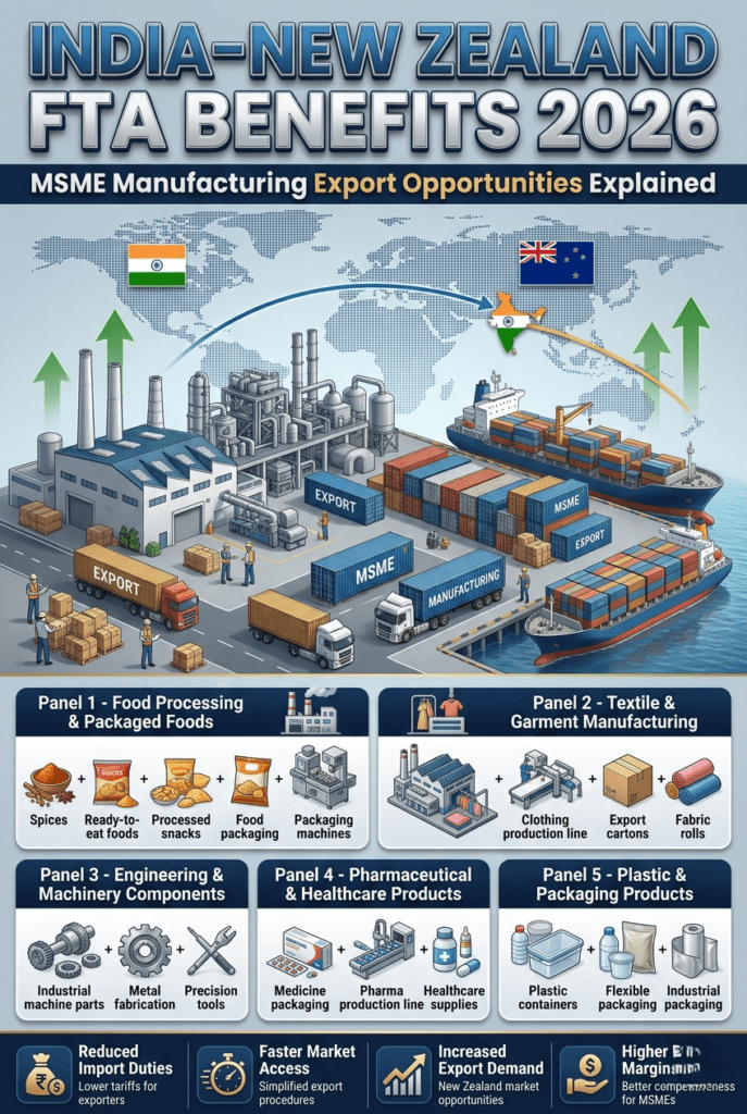 India New Zealand FTA MSME export opportunities