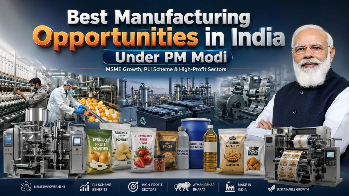 Manufacturing business opportunities in India under MSME and PLI scheme 2026