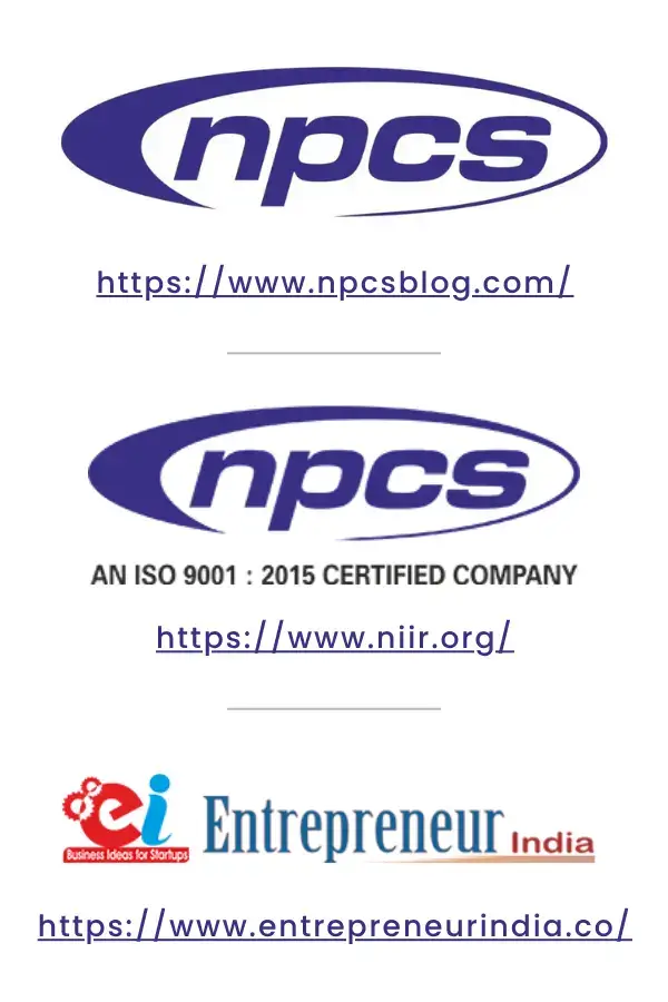 NPCS Blog + Niir Consultancy Services + Entreprenuer India