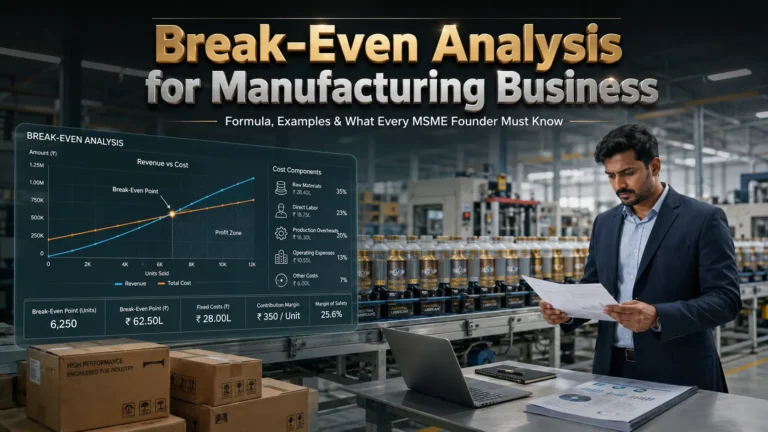 Break Even Analysis for Manufacturing Business