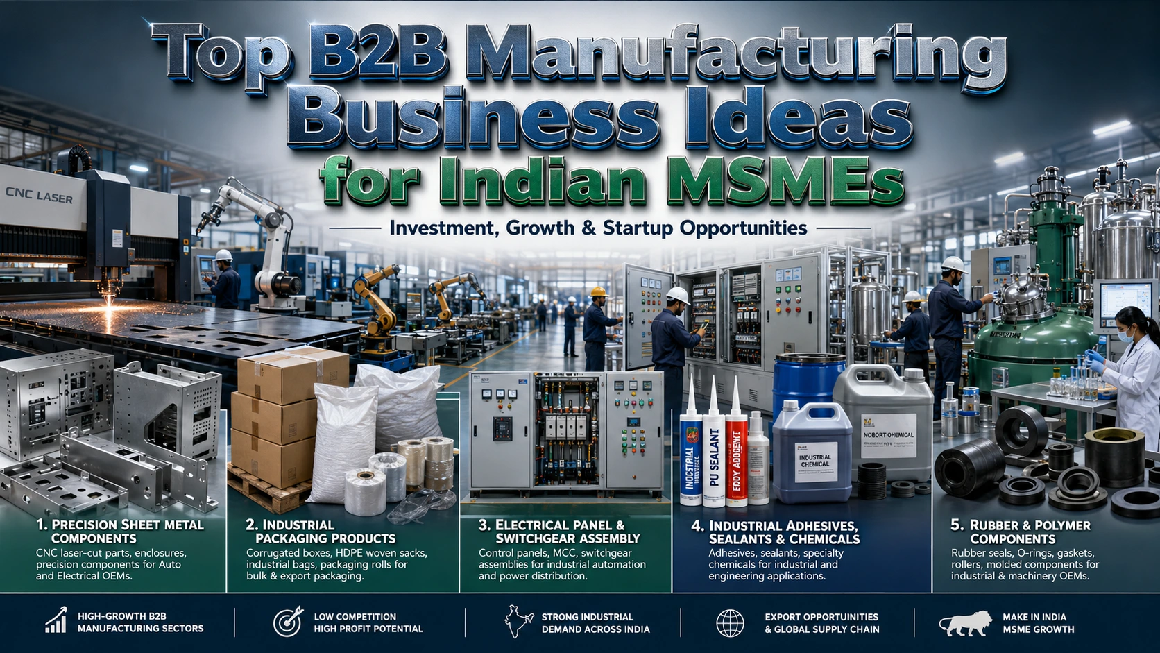 B2B Manufacturing Business Ideas for Indian MSMEs