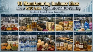 PMEGP Manufacturing Business Ideas Under 25 Lakh