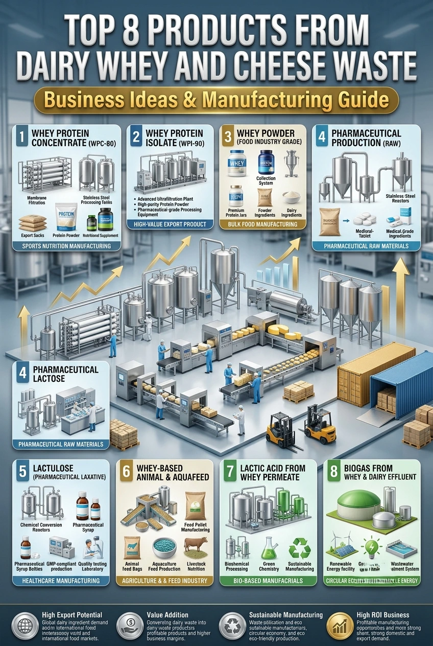 Dairy whey processing business and whey-based product manufacturing