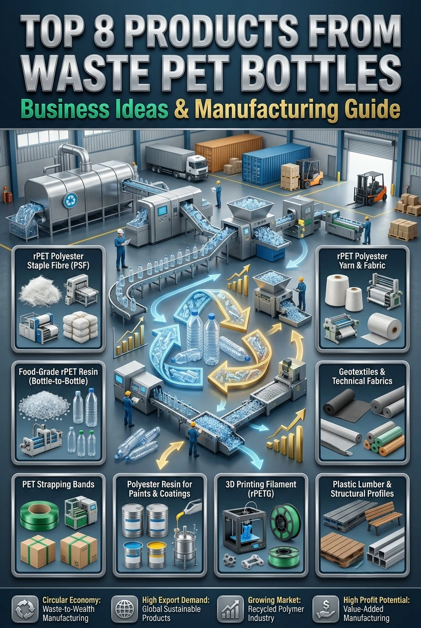 PET Bottle Recycling Business: Top 8 Products Ideas