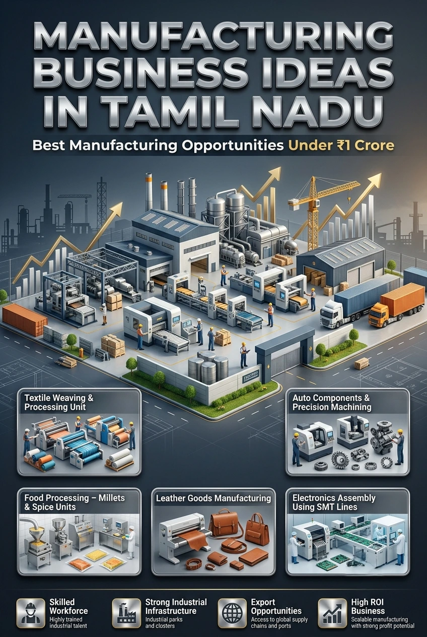 Manufacturing business ideas in Tamil Nadu under ₹1 crore