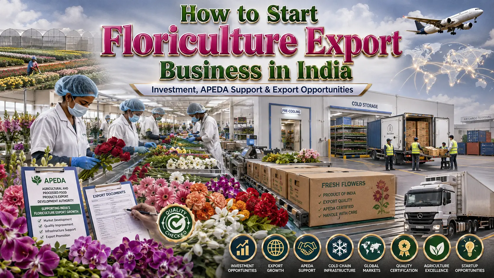 Floriculture Export Business in India: APEDA Support