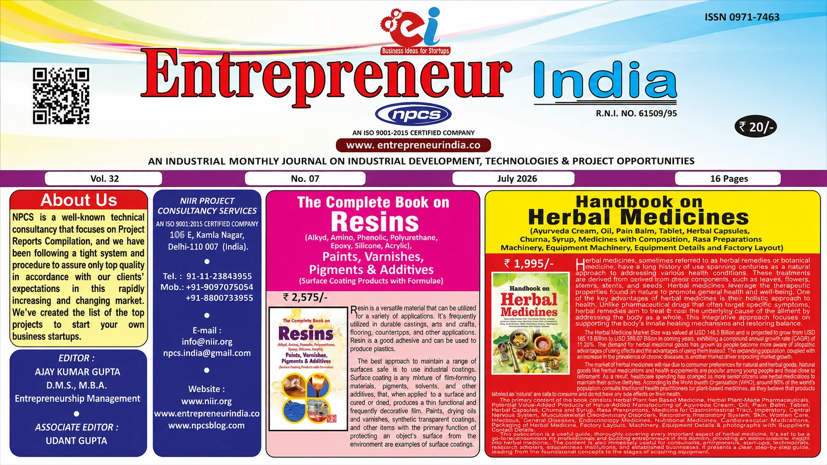 Entrepreneur India July 2026 13 Manufacturing Business Opportunities in India