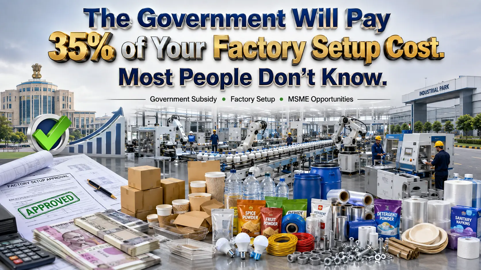 Government Pays 35% Factory Cost | PMEGP Manufacturing Guide