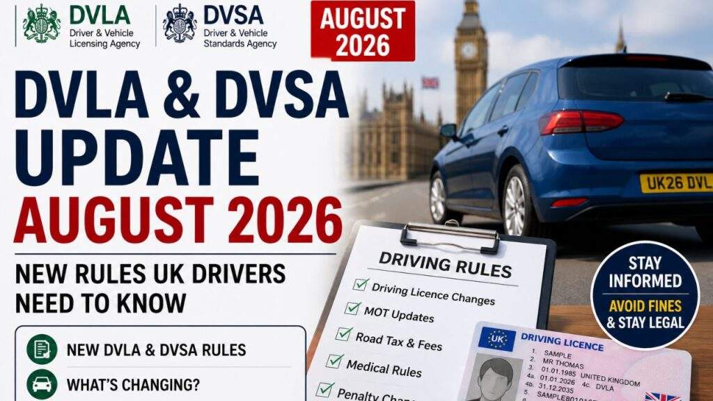 DVLA & DVSA Update August 2026