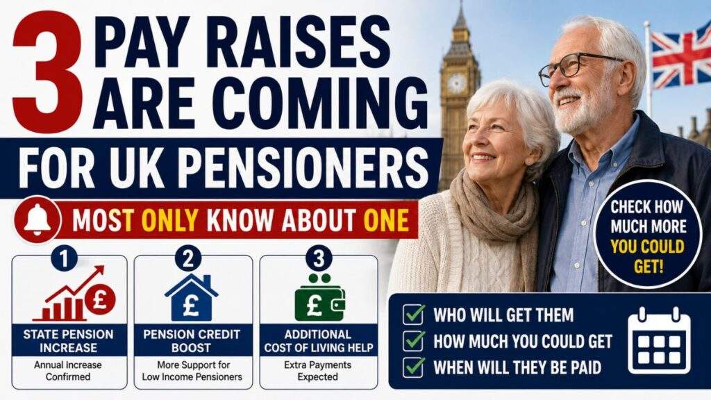 3 PAY RAISES ARE COMING FOR UK PENSIONERS