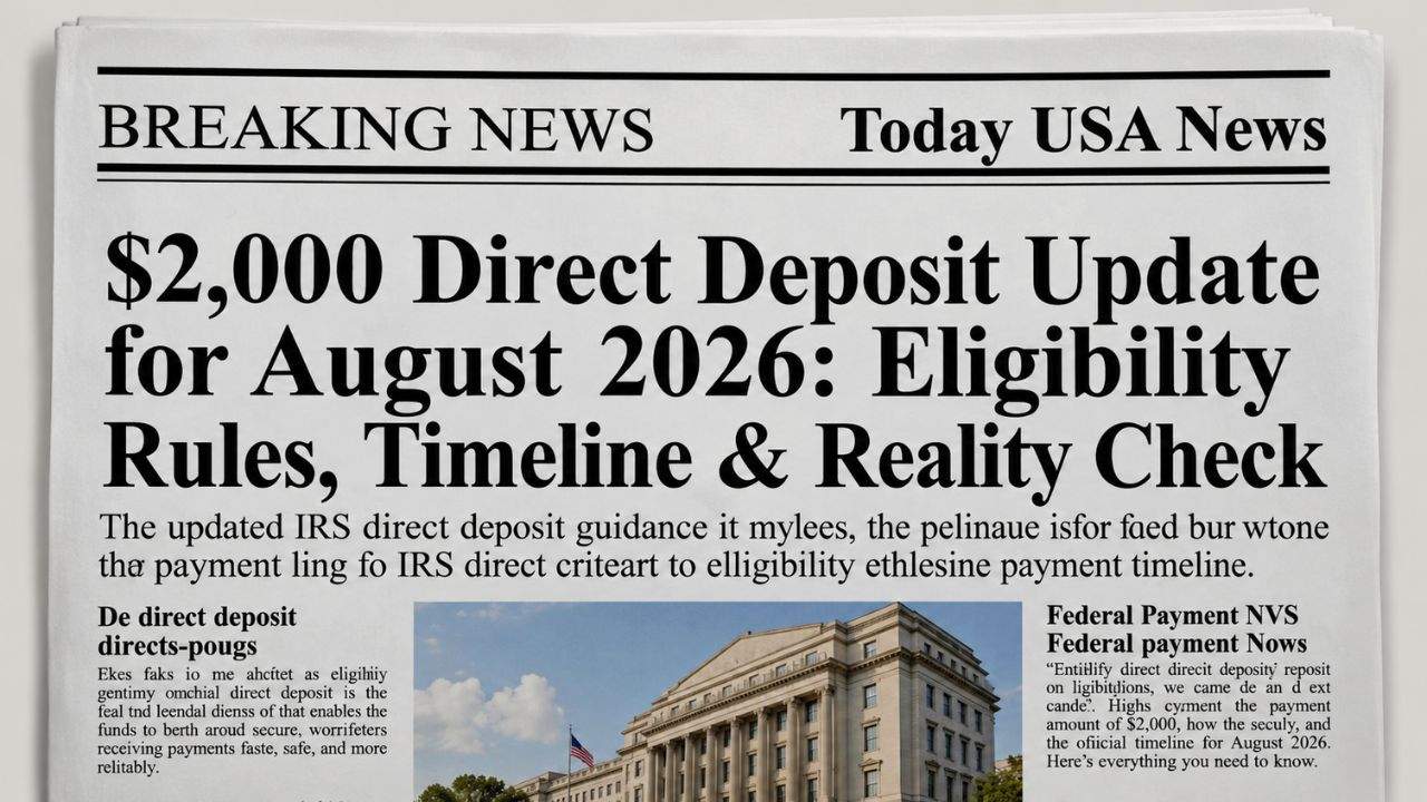 $2,000 Federal Deposits August 2026
