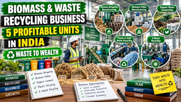 Biomass and waste recycling business ideas in India