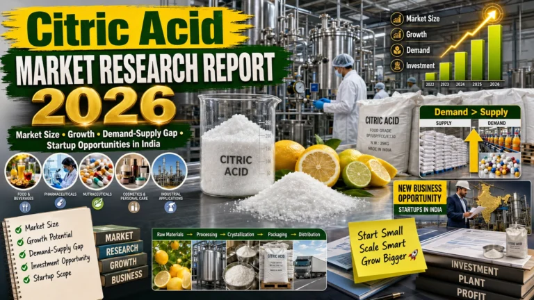 Citric Acid Manufacturing in India 2026 Business Opportunity