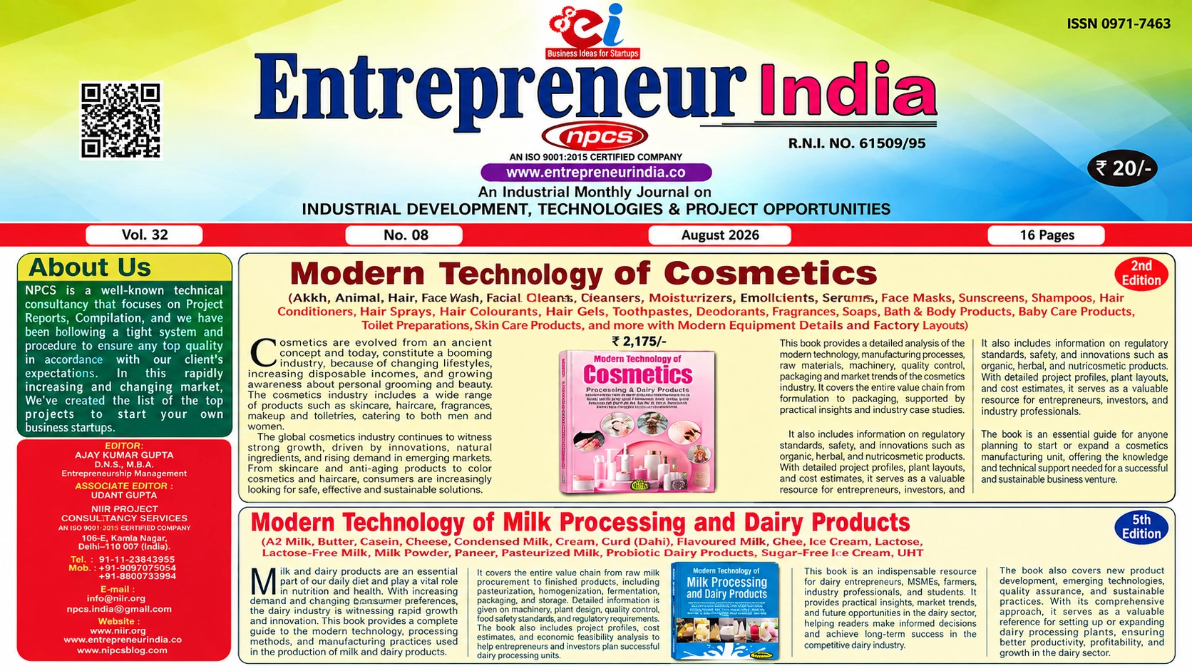 Entrepreneur India August Magazine Business & Manufacturing